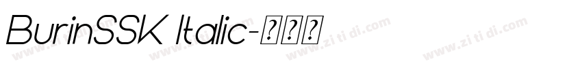BurinSSK Italic字体转换